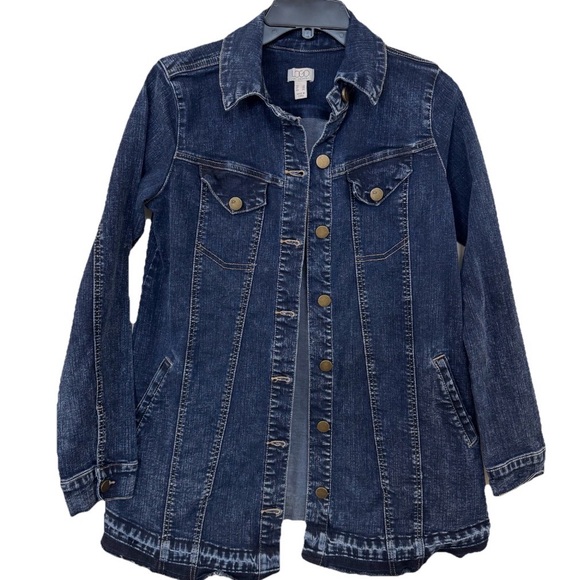 LOGO by Lori Goldstein Jackets & Blazers - LOGO by Lori Goldstein Dark Blue Jean Jacket